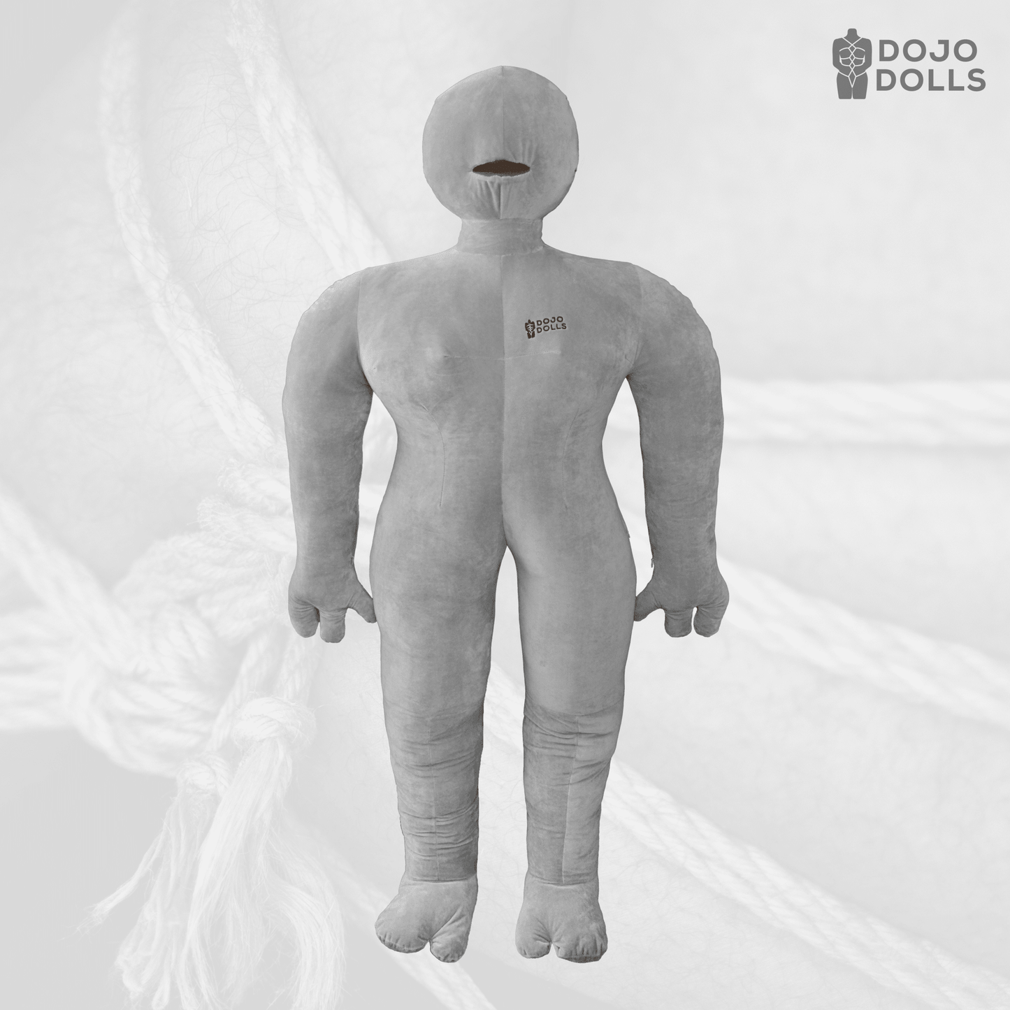Sabrina plus size shibari practice doll by Dojo Dolls — full-bodied, anatomically realistic for inclusive rope tying practice